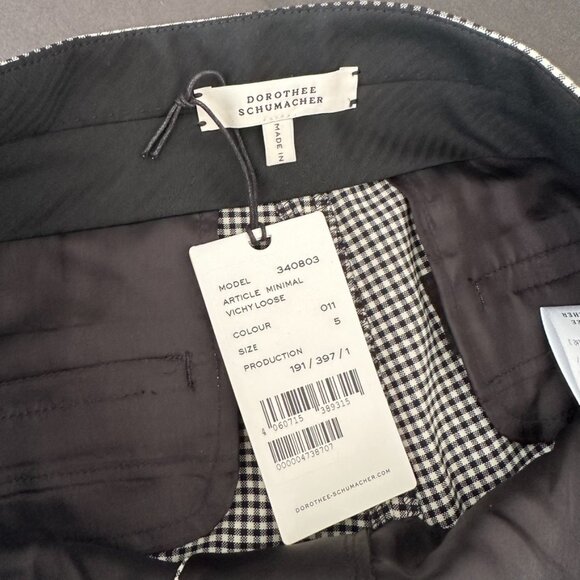 Dorothee Schumacher Minimal Vichy High Rise Pants Size 5 NEW - Picture 3 of 14